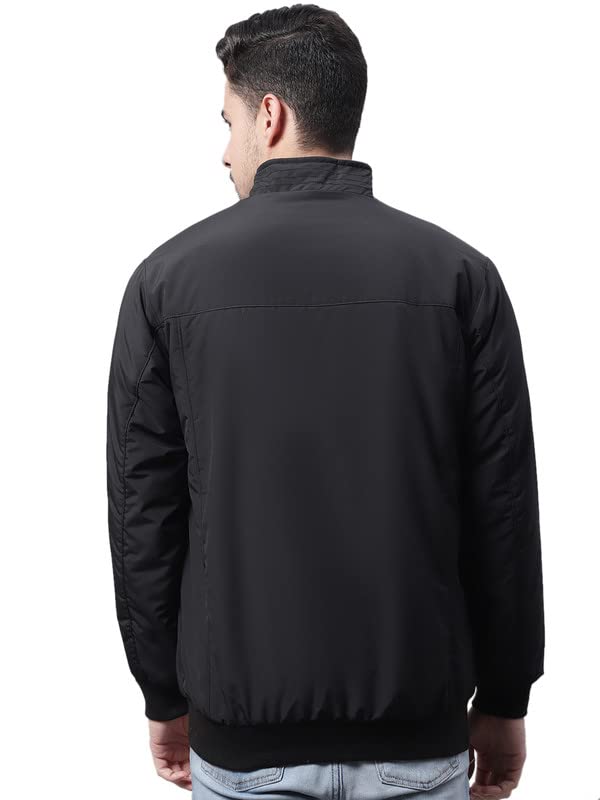 Image of Cantabil Black Winter Wear Reversible Jacket Full Sleeve for Men l Jacket for Men l Winter Wear Jacket for Men (P MJKT00124 BLACK)