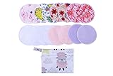 16（Pack） Reusable Bamboo Breast Pad Nursing Pads for Mum Washable Waterproof Pregnant 4.7 inch,Bamboo Fabric Material Inner/Reusable Nursing Pads