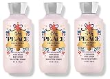 Bath & Body Works PEACE ICED RASPBERRY BELLINI 24 Hour Moisture Body Lotion Lot of 3 - Full Size