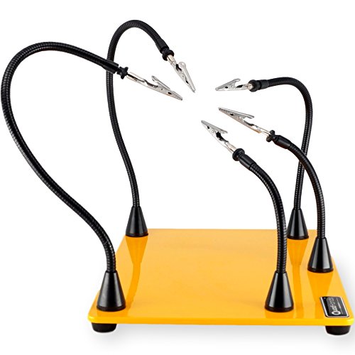 QuadHands Deluxe WorkBench Helping Hands Third Hand System - Magnetic Mount Arms Can be Positioned Anywhere - Ultimate Flexibility