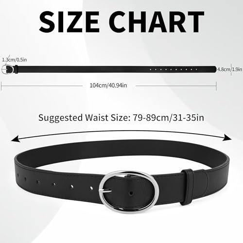 Belts for Women Brown Belt Women Black Belts 2 Pack Waist Belt Pu Leather Womens Belts for Jeans Trendy Waist Belt2