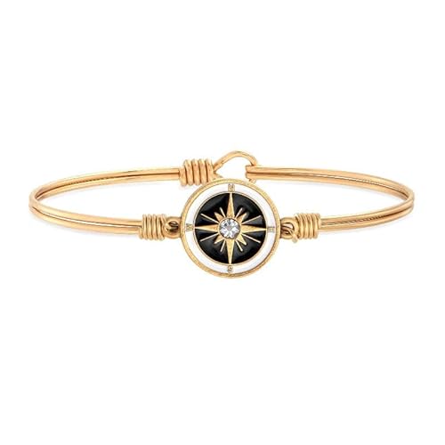 Luca + Danni Compass Bangle Bracelet For Women - Brass Tone Regular Size Made In Usa #TOP28