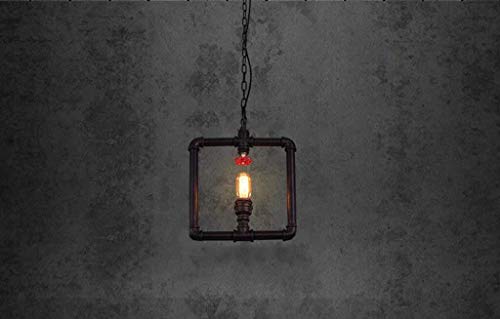 Lustre rétro avec tuyauterie créative en fer pour éclairage intérieur