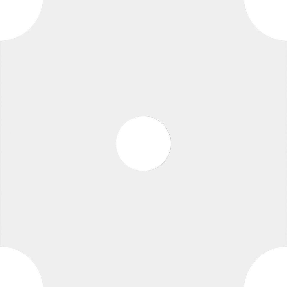 Locke 16" White PVC Contemporary Ceiling Medallion