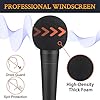 SOULWIT 4Pcs Microphones Pop Filter for Shure SM58/SM58 Pro/BETA 58A, Protective Mic Cover Windscreen Foam - Black #3