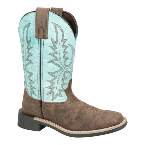 Smoky Mountain Western Boots Girls Distress Brown Turquoise 3408C4