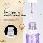 Beetles Nail Art Gel Liner Polish 12 Colors Reflective Glitter Gel Nail Polish, Gold Silver Pink Blue Purple Brown Black Kit Soak Off Uv Nail Art Design Set Summer Manicure Gifts for Women - Image 5