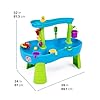Step2 Rain Showers Splash Pond Water Table, Kids Water and Sand Activity Sensory Playset, Summer Outdoor Toys, 13 Piece Water Toy Accessories, For Toddlers 1.5+ Years Old, Blue & Green #2