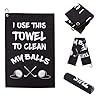 ANEETAFAN Golf Towel, Funny Golf Towel Printed Towels, Microfiber Waffle Embroidered Towels for Golf Bags with Clip, Golf Accessories, Golf Gifts for Men Women Golf Fan Golfer