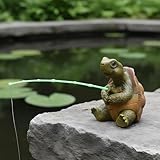 Yolev Turtle Statue Pond Decor Resin Turtle Garden Decor Tortoise Figurine Fish Pond Accessories for Garden Patio Balcony Yard Lawn Ornament