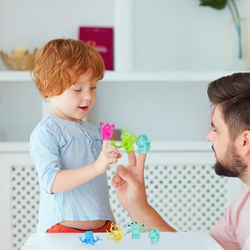 SAFIGLE Kinder Spielzeug 6 Fingerpuppen Dehnbare Fingerpuppen Fidget-Spielzeug Fingermonster Taschenfüller Rollenspiel-Spielzeug Partyartikel Lustiges Spielzeug Für Kinder Zufällige Kinderspielzeug ha