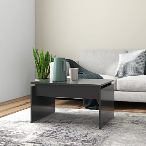 vidaXL Salontafel 68x50x38 cm spaanplaat grijs - Image 3