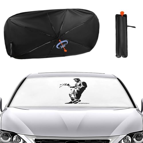 �ԗp�T���V�F�[�h Banksy �o���N�V�[ ���_���A�[�g �J�[�T���V�F�[�h �P�^ �ԗp�p���\�� �t�����g�T���V�F�[�h ������� �܂��ݎ� �J�[�p�i �Ռ� �ՔM �ȒP���t�� �ėp Uv�J�b�g �l�G�Ή� 73��133cm