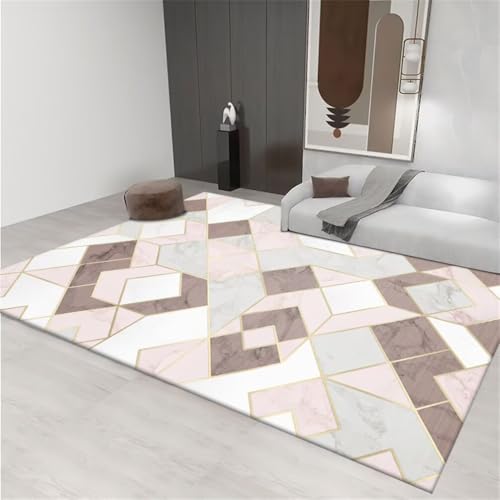 Tapis de salle à manger lavable en machine moderne gris 70x140cm