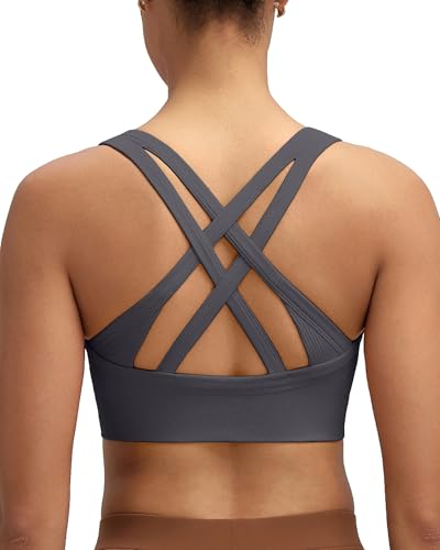 Image of RUNNING GIRL Sports Bra for Women High Support, Criss-Cross Back Padded Strappy Sports Bras Yoga Bra with Removable Cups