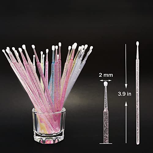 Image of 500 Pcs Disposable Micro Applicator Brush for Eyelash Extension, Micro Cotton Swabs, Lips Mascara Wands 5 Color