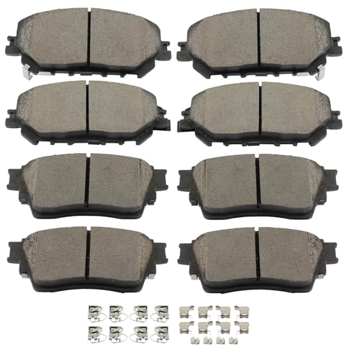 Image of SCITOO D2375 D2391 Front & Rear Ceramic Brake Pads Sets w /Hardware Replacement For Nissan For Rogue 2021-2024