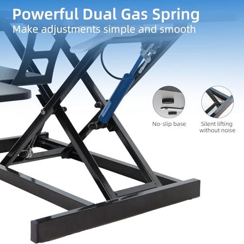 Standing-Desk-Converter-32-Height-Adjustable-Sit-to-Stand-Up-Desk-Workstation-Dual-Monitor-Desk-Riser-with-Keyboard-Tray-Desktop-Tabletop-Riser-Laptop-for-Home-Office-Black