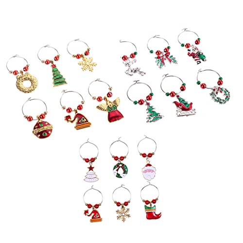 Adornos navideños para copas de vino ideales para regalar e inaugurar fiestas