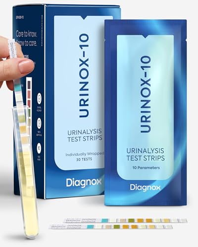 URS10 Urinalysis Reagent Test Strips - CLIA Waived and Indvidually Packaged Urine Dipsticks - Clinical Grade and Accurate (30-Pack)