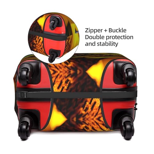 Butterfly Foraging Print Travel Elastic Suitcase Luggage Baggage Cover Protector, Washable And Anti-Scratch4