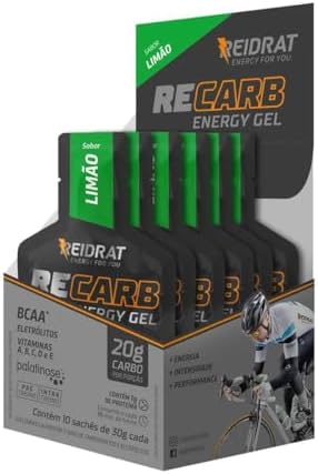 Reidrat Recarb Energy Gel - 10 Sachês De 30G Limão -