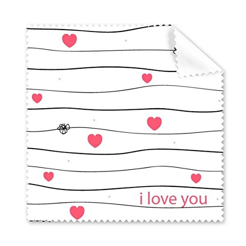Illustration motif tissu rose Saint Valentin essuie-verres délicat lot de 5