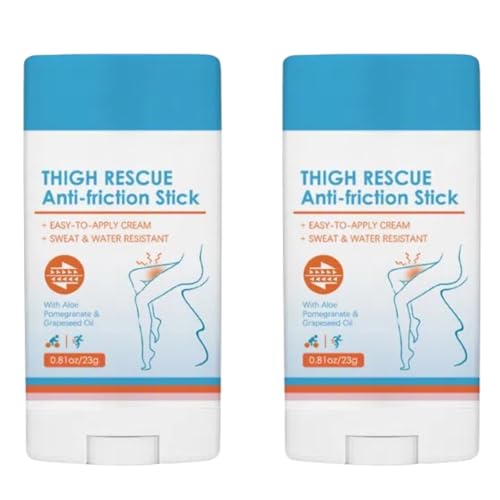 2PCS Stick Antirozaduras Muslos, 34g Crema Antifriccion Muslos, Resistente Al Agua Y Al Sudor, Crema Fácil De Aplicar, Adecuada Para La Protección De La Piel De Piernas, Talones Y Antebrazos