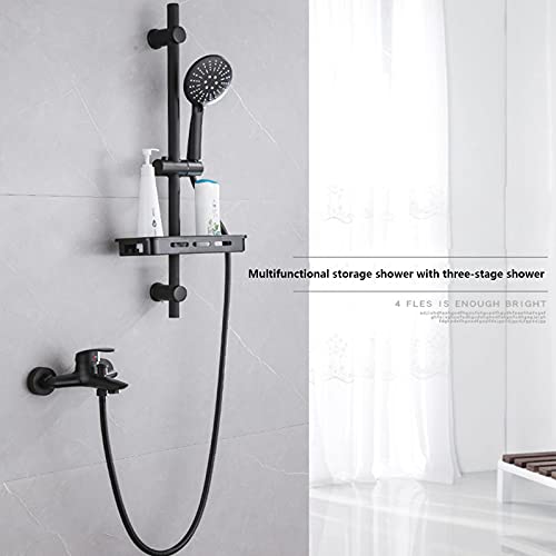 Robinet de douche mural avec étagère pour optimiser le rangement et la pression - 3