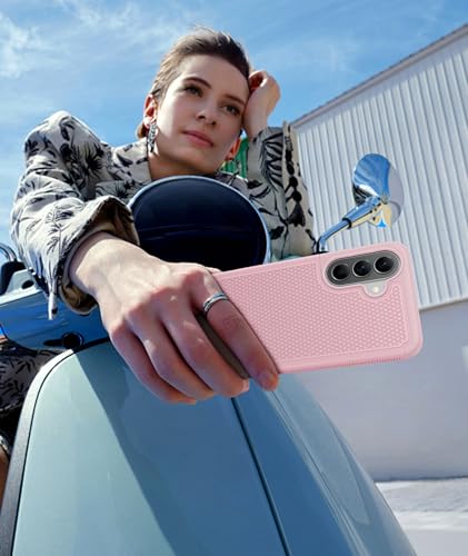 Image of FNTCASE for Galaxy A37-5G Phone Case - Samsung Military Grade Drop Protection Cases, 14ft Drop Tested, Screen Protector Included, Anti-Slip Matte Textured, TPU+PC Dual Layer Shockproof Cover (Pink)