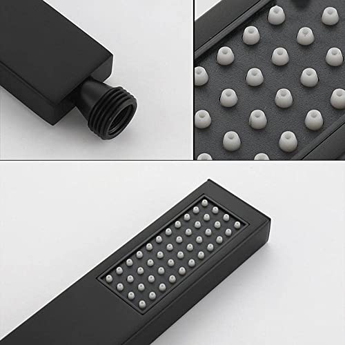 Ensemble de douche encastré noir ultra-mince à 2 fonctions LWX