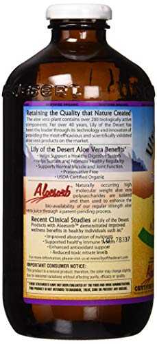 Lily Of The Desert PF Whole Leaf Aloe Vera Juice, 32 Fluid Ounce
