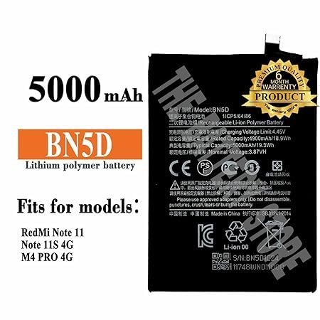 Image of Original BN5D Battery for Xiaomi Redmi Note 11s /11S M4 Pro Battery with 6 Month Warranty****(G00104)