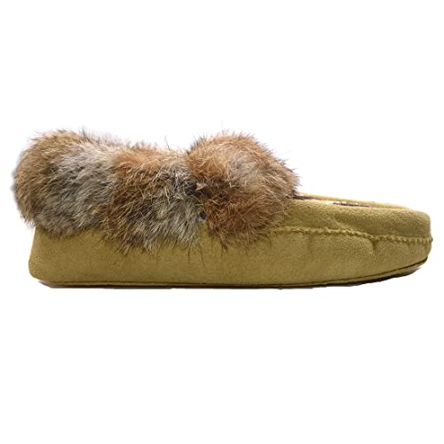 Native dechic Slippers Unisex Canada Made Moccasins Leather Slippers for Women Real Fur Slippers3