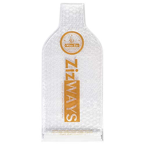 Ziz Ways Wine Bottle Protector Bubble Wrap Bags, Set of 4, Reusable Wine Carrier Bags for Travel, Padded Protective Packaging for Airline Travel, Holiday, Camping, and Picnics, Best Wine Gifts