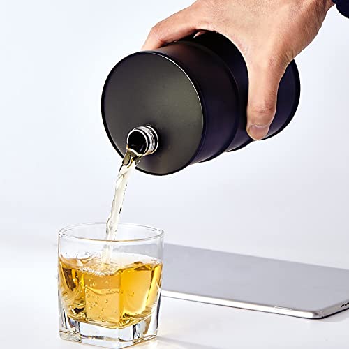 LUOSHUO Heupfles 500 ml Drum Vorm Drinken Lekvrij Outdoor Zwart Draagbare Flagon Liquor Flask Bar Opslag Wijnpot Rvs Hip Kolven - Image 6