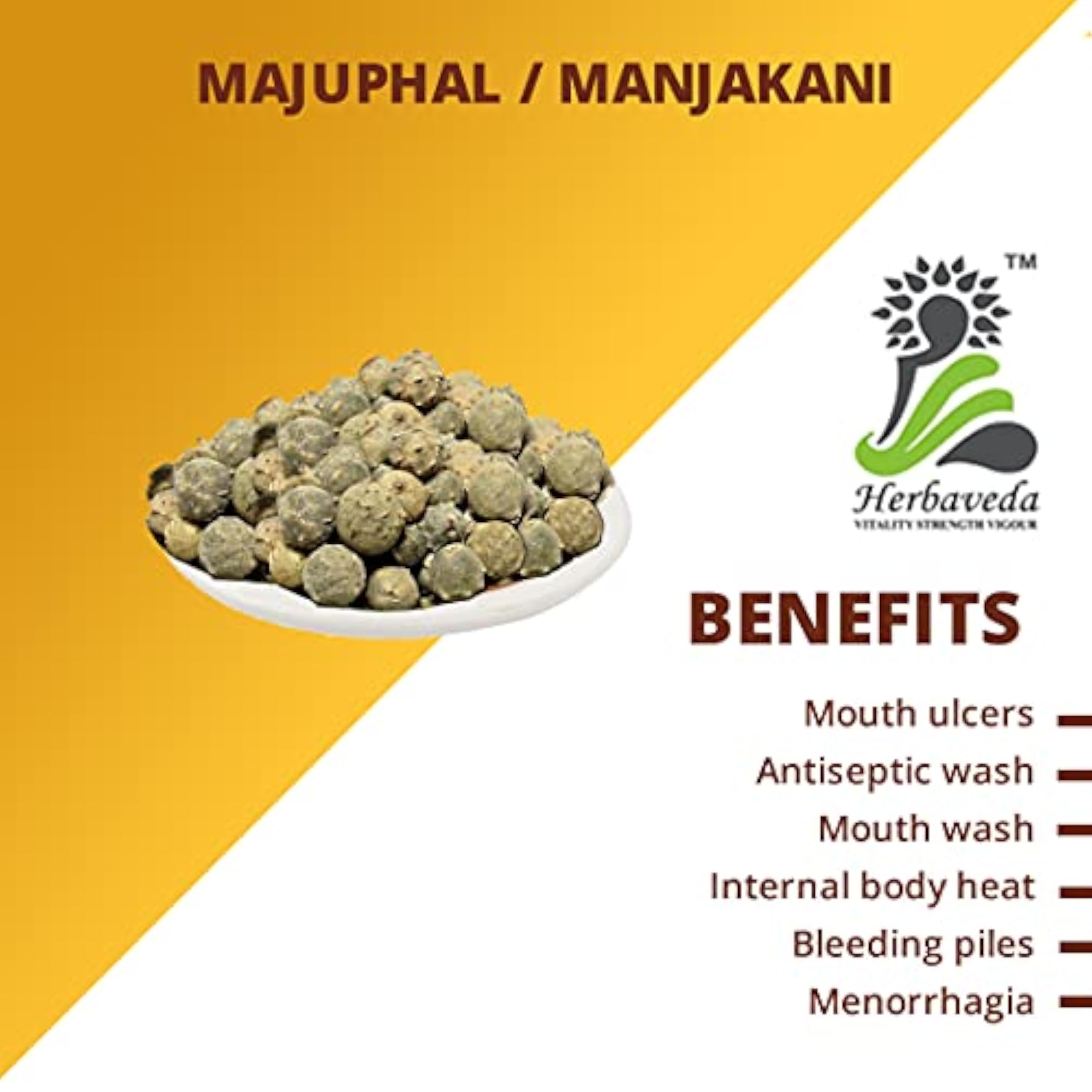 Whole Masikai Majuphal Oak Gall, 50g Herbal Remedy
