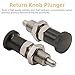 2Pcs Push Fit Ball Nose Spring Plunger, Stainless Steel Spring Knob Plunger Non-Locking Spring Indexing Plunger Hand Retractable Spring Plunger Pin for Industrial Equipment (M8)