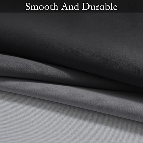 Image of SimpleHome Black to Grey White Ombre Room Darkening Curtains 63 Inch | Curtains for Living Room,Light Blocking Thick Thermal Insulated Grommet Window Curtains Drapes for Bedroom, 2 Panels,42Wx63L