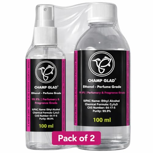 Image of Ethanol - Perfume Grade 99.9% Pure | High-Purity Ethyl Alcohol for Perfumery, Fragrance Making & Aroma Applications | Fast Evaporating | 100 ml x 2 (Pack of 2)
