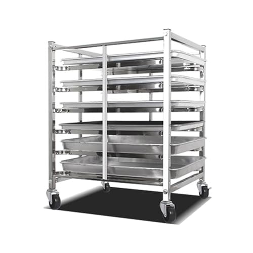Plateau à pain de boulangerie, support de plateau alimentaire, chariot de refroidissement, adapté pour la pâtisserie commerciale et les boulangers, chariot d'étagère robuste en acier inoxydable