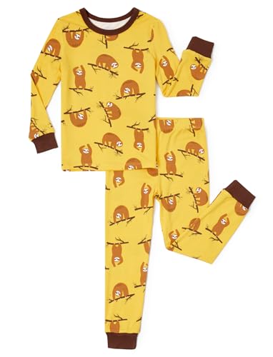 Image of PATPAT Bamboo Viscose Pajama Set for Toddlers with Improved Tensile Strength, Snug Fit Pjs Sleeper for Baby Boys Girls Kids