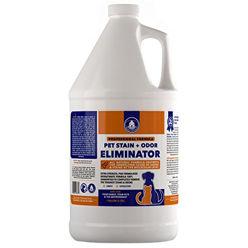 Permanent Pet Odor Eliminator Spray - Best for Cat & Dog Urine Carpet Stains - Safe Enzyme Formula - Miracle Cleaner to Eliminate Stains & Smells - Natures Neutralizer At the Molecular Level(1 gallon)
