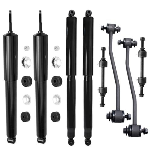 Image of Detroit Axle - 4WD Shock Absorbers Kit for 2010-2016 Ford F-250 F-350 Super Duty 2011 2012 2013 2014 2015 4 Shock Absorbers Assembly 4 Sway Bar End Links Front & Rear Replacement
