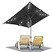 Ollewiellan Sonnenschirm LED Solar 300 x 200 cm Grau mit Kurbel | Sonnenschirm Rechteckig Ampelschirm Gartenschirm Terrassenschirm Sonnenschutz UV50+, Knickbar wasserdicht für Garten, ohne Ständer