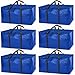 ClearSpace Heavy Duty Moving Boxes or Storage Bags, Large Bags or Storage Bins with Lid, Backpack Straps & Handles, Moving Supplies for College Dorm or Christmas Decorations, 6 Pack