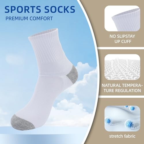 Men'S Sports Socks, Ankle Support, Ankle Protection, Seamless Cushioning Design, Moisture Wicking2