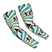 VAFZASC Fashion Arm Sun Sleeves Boston Black Terriers Tie Dye Blue White Stripe Art UV Protection Cooling Compression Sleeves for Men Women Summer Driving Cycling