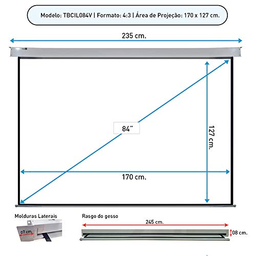 TELA DE EMBUTIR ELÉTRICA TBCIL84V (1.70X1.27M) 110V