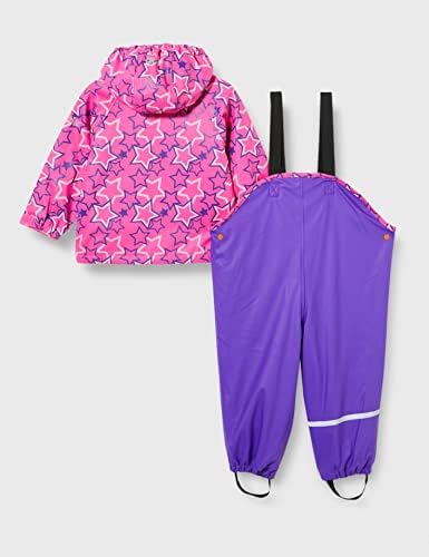 CareTec Baby and Kids Waterproof Trousers and Jacket Set, Fleece Lined, Purple (633), 6 Years